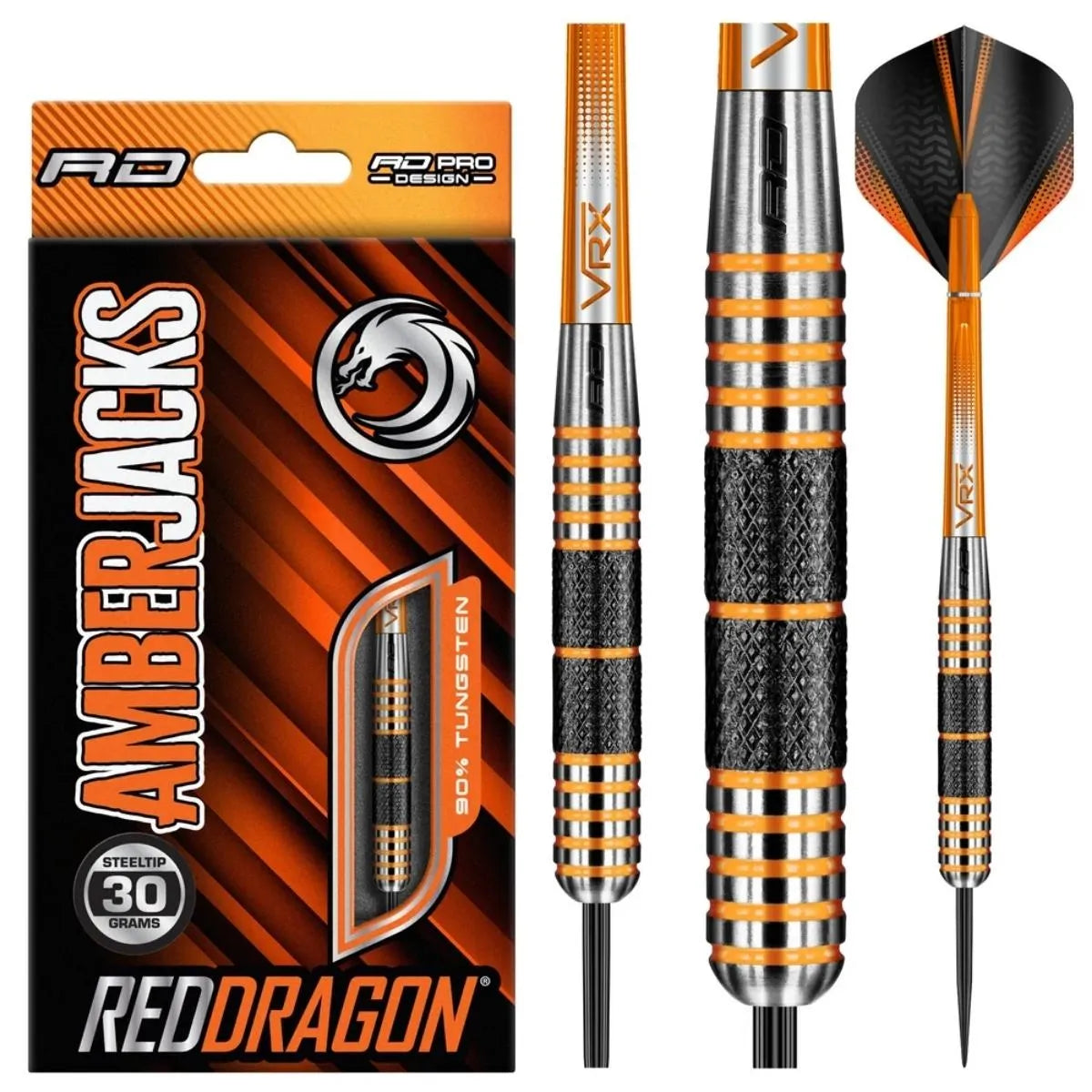Red Dragon Amberjack 11 90% Tungsten Steel Tip Darts