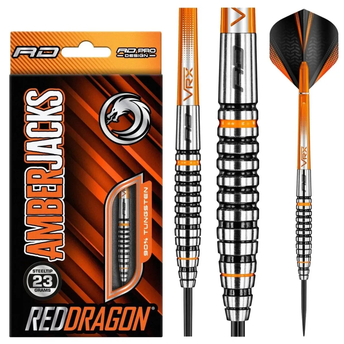 Red Dragon Amberjack 14 90% Tungsten Steel Tip Darts