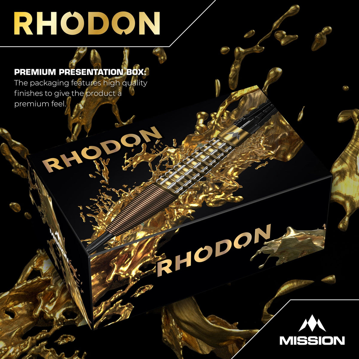 Mission Rhodon 95% Tungsten Steel Tip Darts - Bronze & Gold PVD - view 6