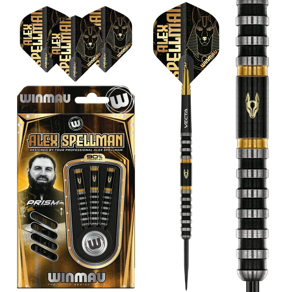 Winmau Alex Spellman 90% Tungsten Steel Tip Darts