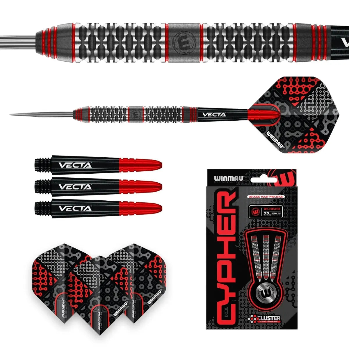 Winmau Cypher 90% Tungsten Steel Tip Darts - view 3