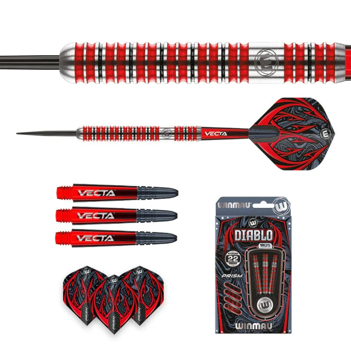 Winmau Diablo Parallel 90% Tungsten Steel Tip Darts - view 3