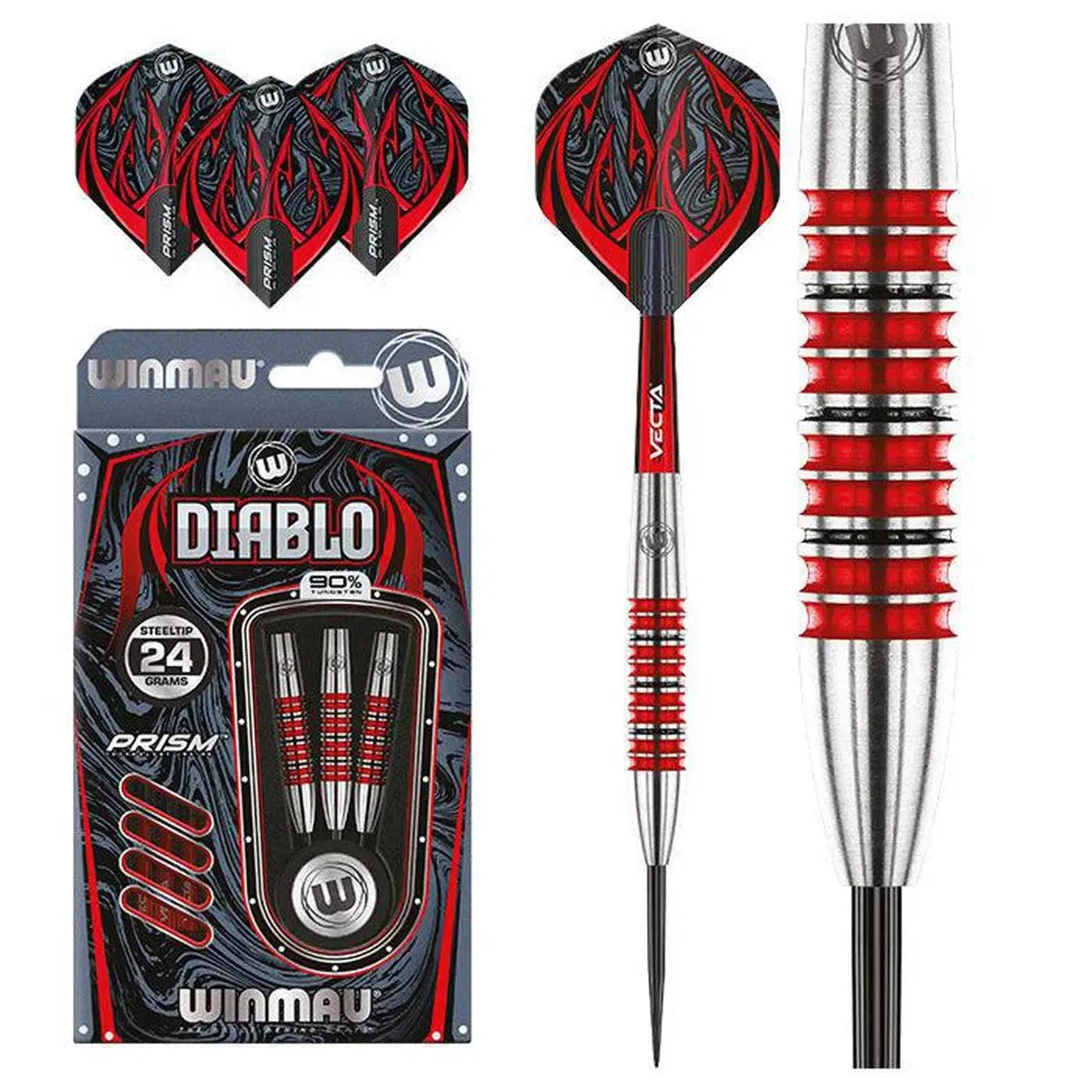 Winmau Diablo Torpedo 90% Tungsten Steel Tip Darts