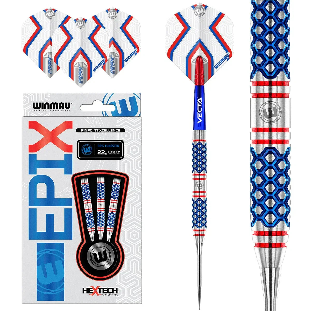 Winmau Epix 90% Tungsten Steel Tip Darts