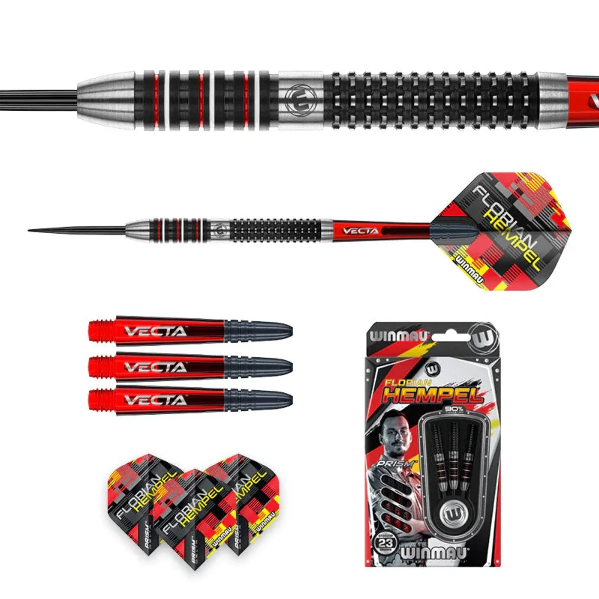 Winmau Florian Hempel 90% Tungsten Steel Tip Darts - view 3