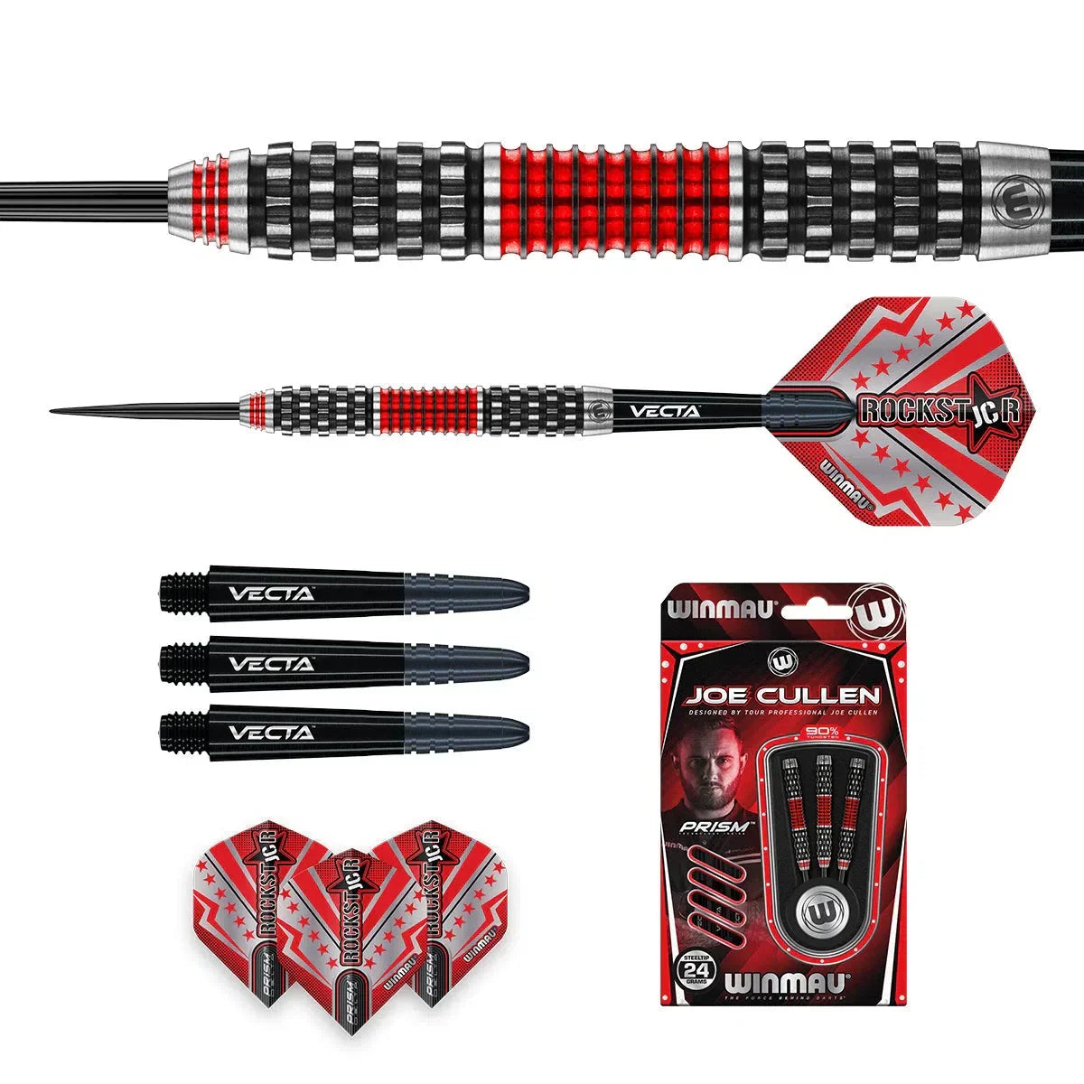 Winmau Joe Cullen Rockstar Series RS 1.0 90% Tungsten Steel Tip Darts - view 3