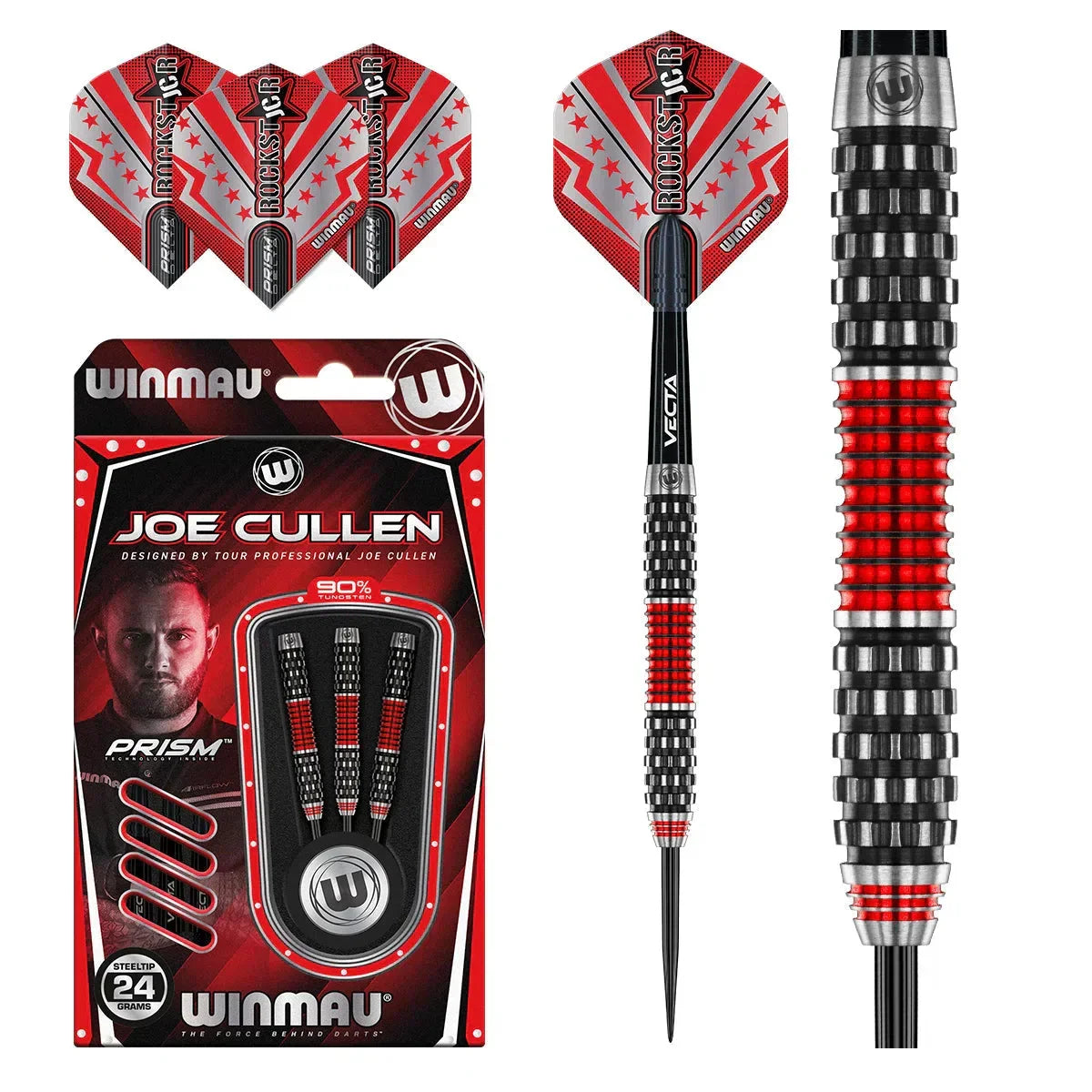 Winmau Joe Cullen Rockstar Series RS 1.0 90% Tungsten Steel Tip Darts