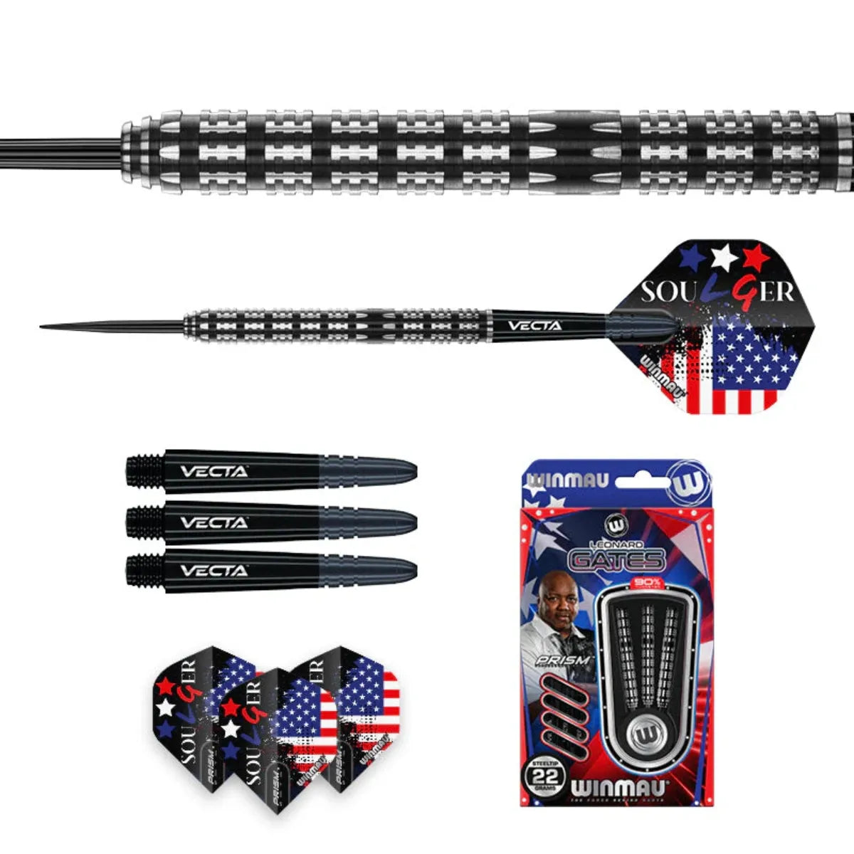 Winmau Leonard Gates 90% Tungsten Steel Tip Darts - view 3