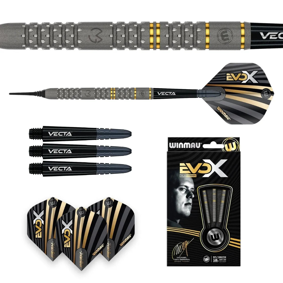Winmau MVG Evo-X 90% Soft Tip Darts - view 3
