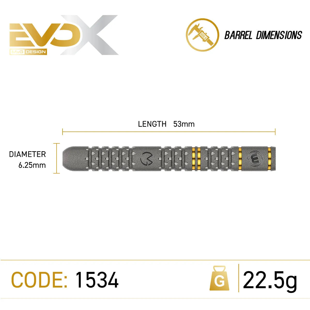 Winmau MVG Evo-X 90% Steel Tip Darts - view 5