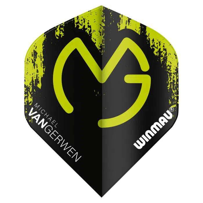 Winmau Mega Standard MvG Green & Black Flights - view 2