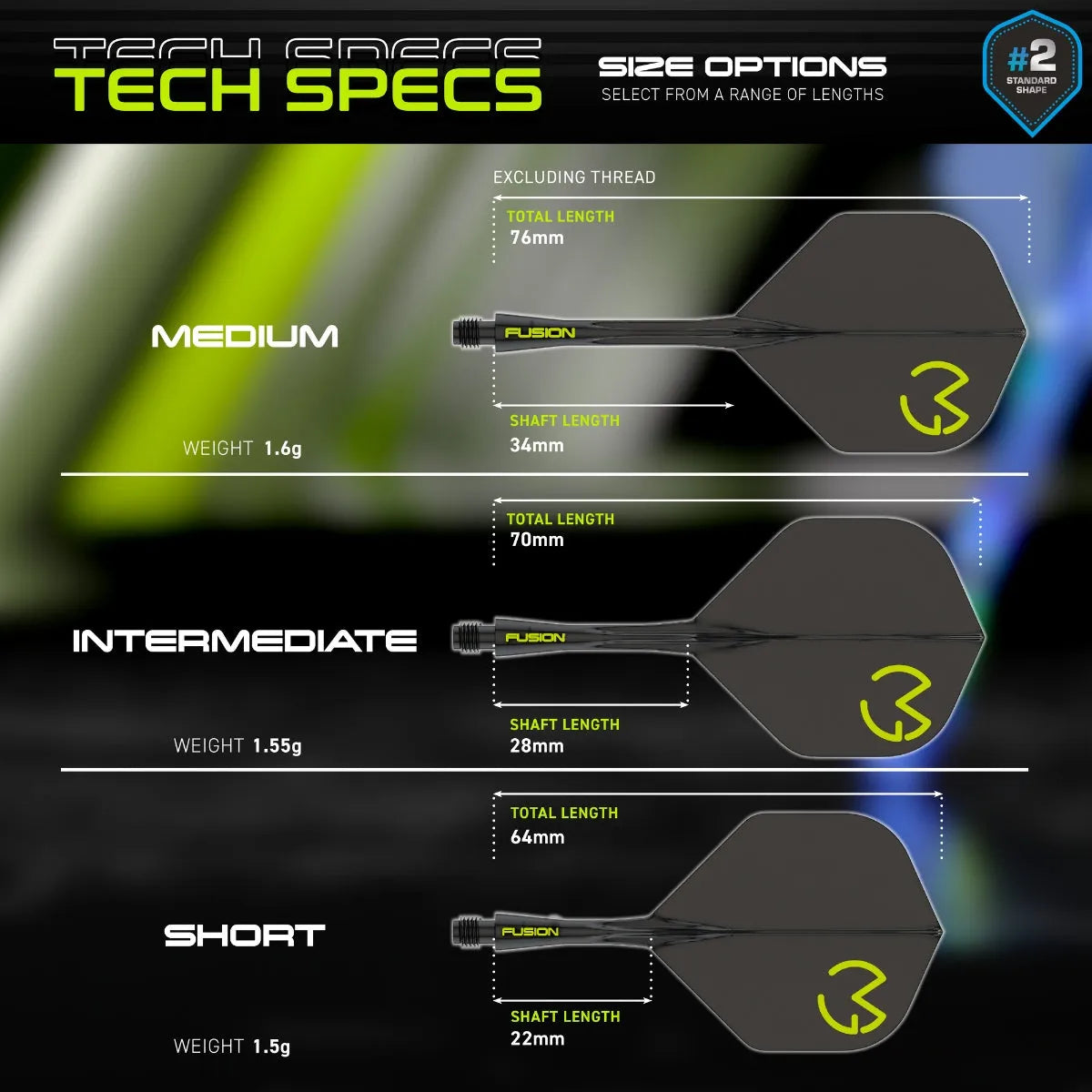 Winmau MvG Pac Man Fusion Integrated Flight System - No.2 - view 3