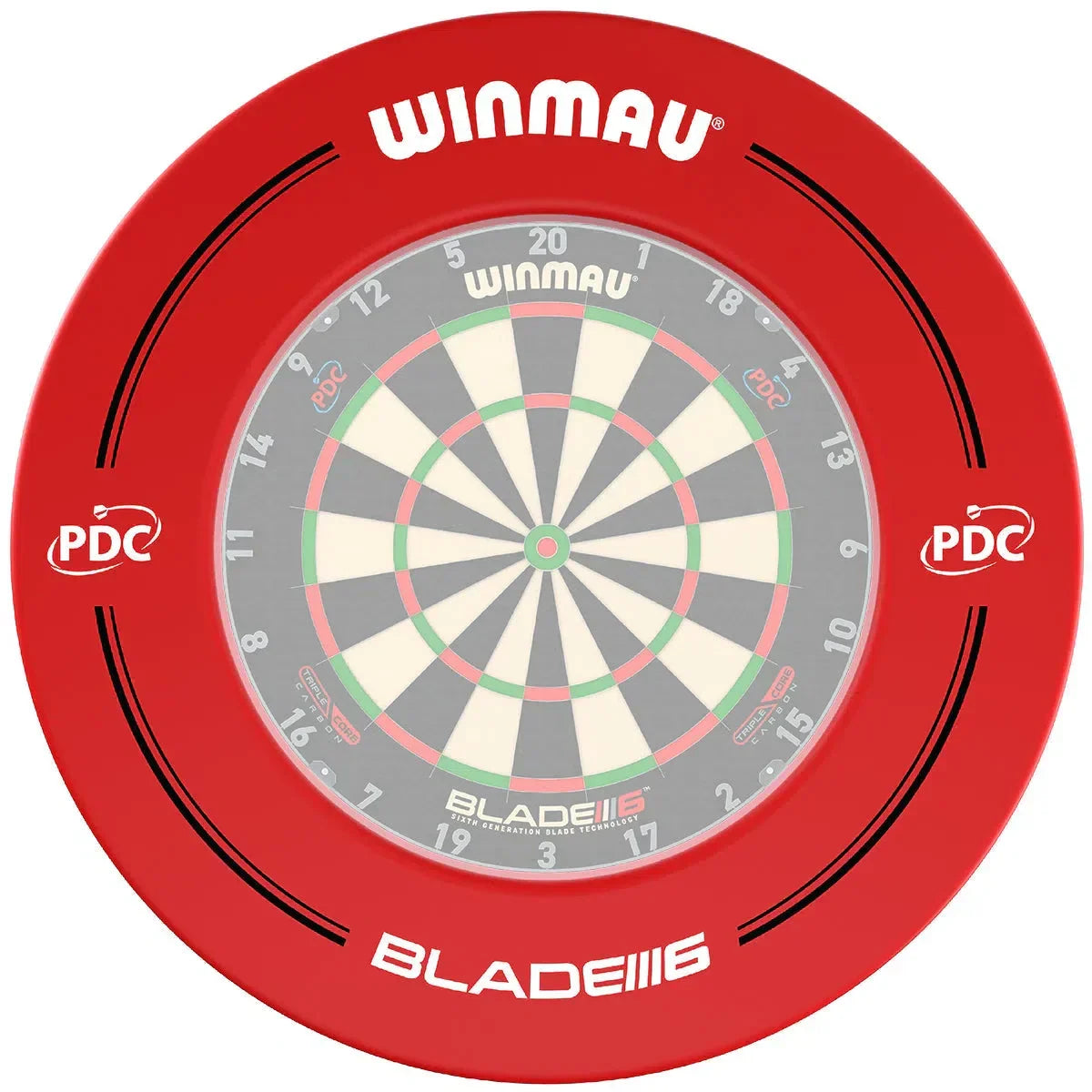 Winmau PDC Red Dartboard Surround - view 3