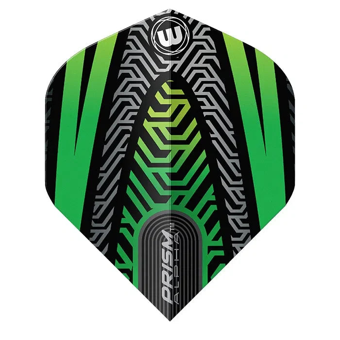 Winmau Prism Alpha Black & Green Extra Thick Dart Flights - view 2