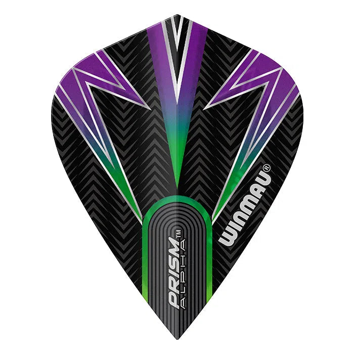 Winmau Prism Alpha Black, Green & Purple Kite Flights - view 2