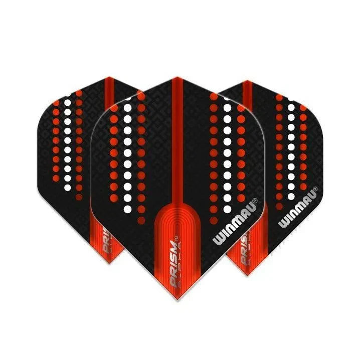 Winmau Prism Alpha Black & Red Extra Thick Dart Flights