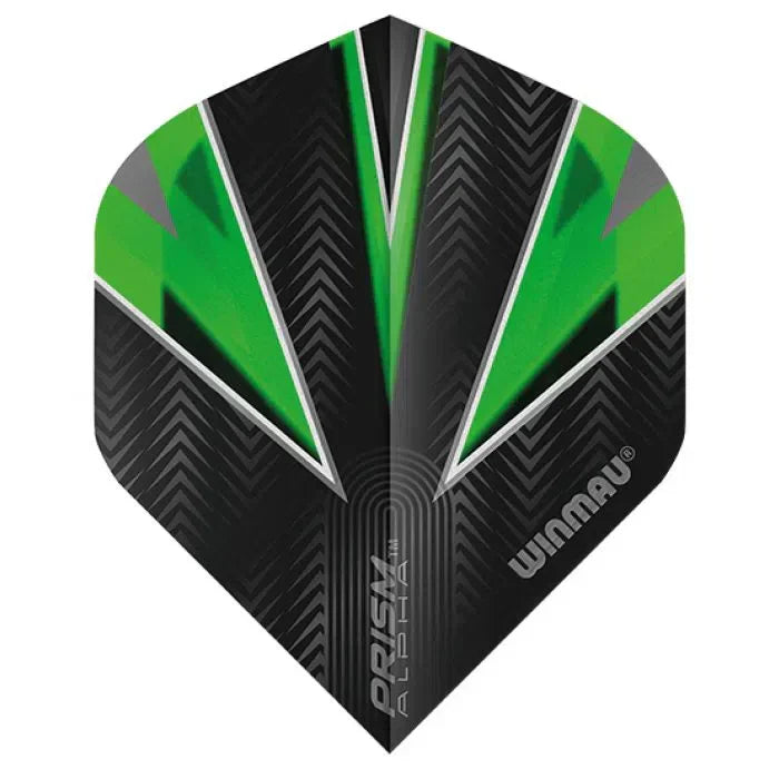 Winmau Prism Alpha Extra Thick Standard Black & Green Flights - 6915-102 - view 2