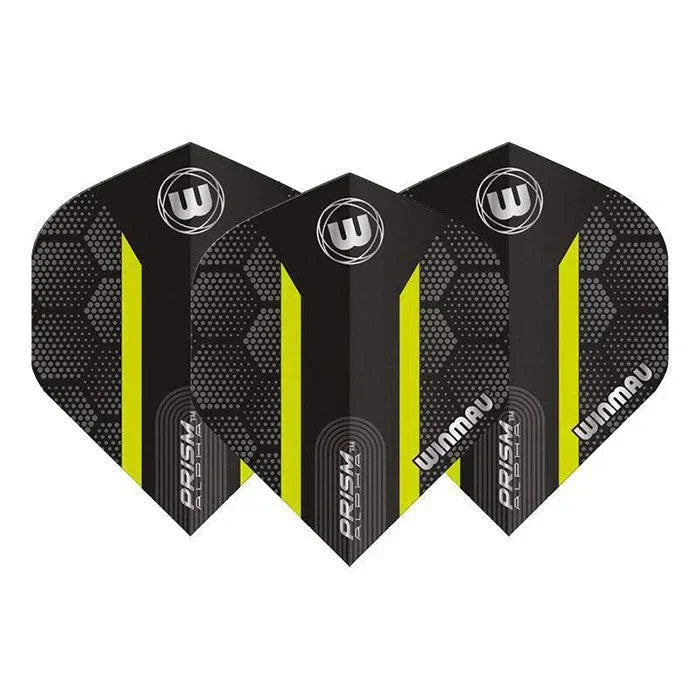 Winmau Prism Alpha Extra Thick Standard Black & Green Flights