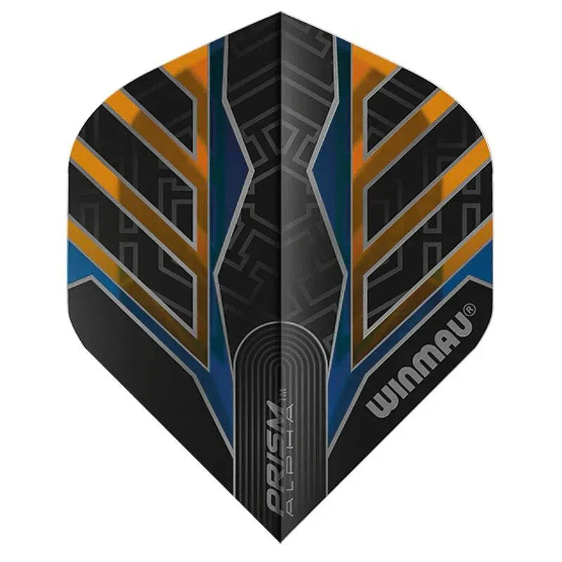 Winmau Prism Alpha Extra Thick Standard Black & Orange & Blue Flights - view 2
