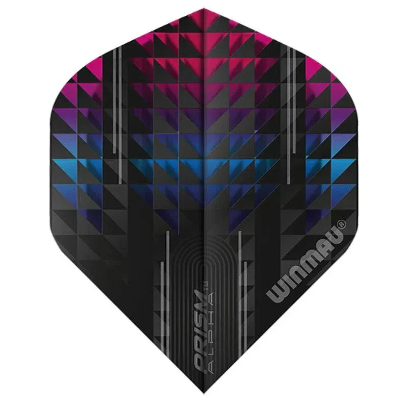Winmau Prism Alpha Extra Thick Standard Black & Pink & Blue Flights - view 2