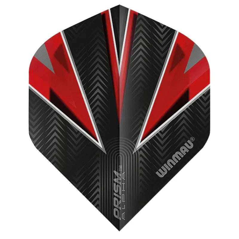 Winmau Prism Alpha Extra Thick Standard Black & Red Flights - 6915-100 - view 2