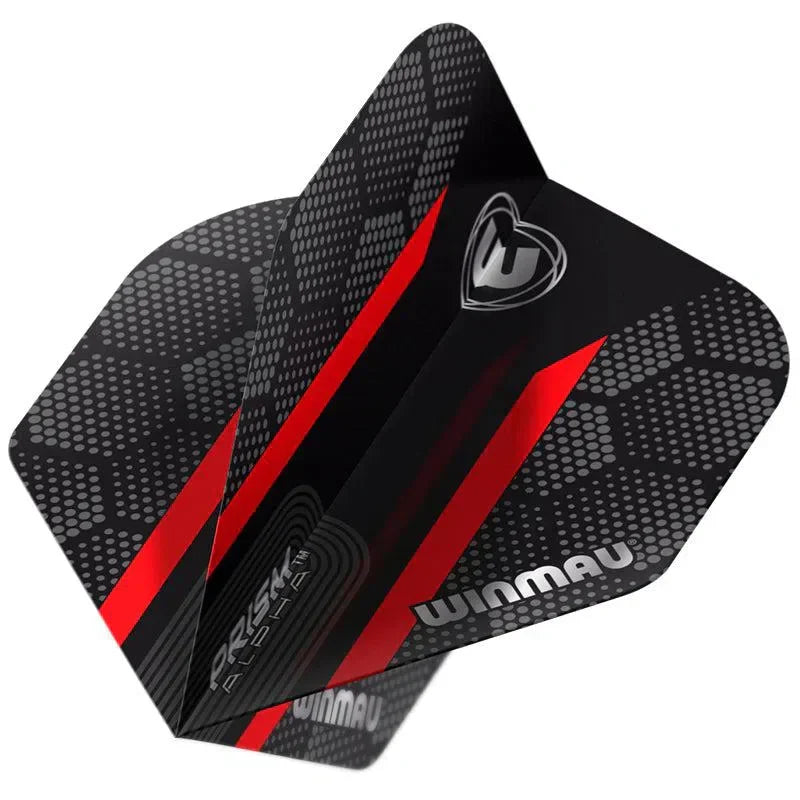 Winmau Prism Alpha Extra Thick Standard Black & Red Flights - view 3