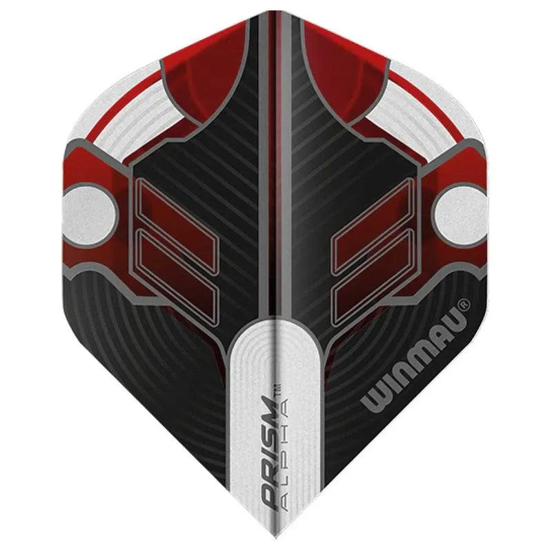 Winmau Prism Alpha Extra Thick Standard Black & Red & White Flights - view 2