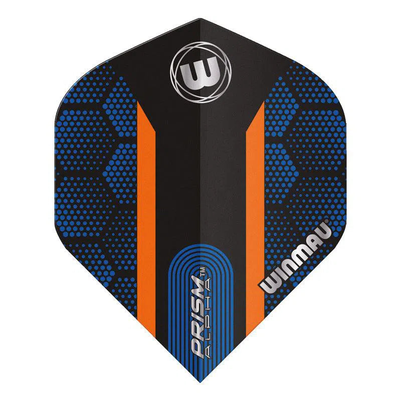 Winmau Prism Alpha Extra Thick Standard Blue & Orange Flights - view 2