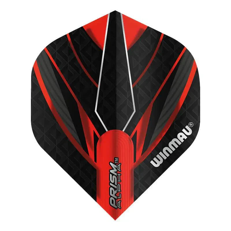 Winmau Prism Alpha Extra Thick Standard Red & Black Flights - view 2