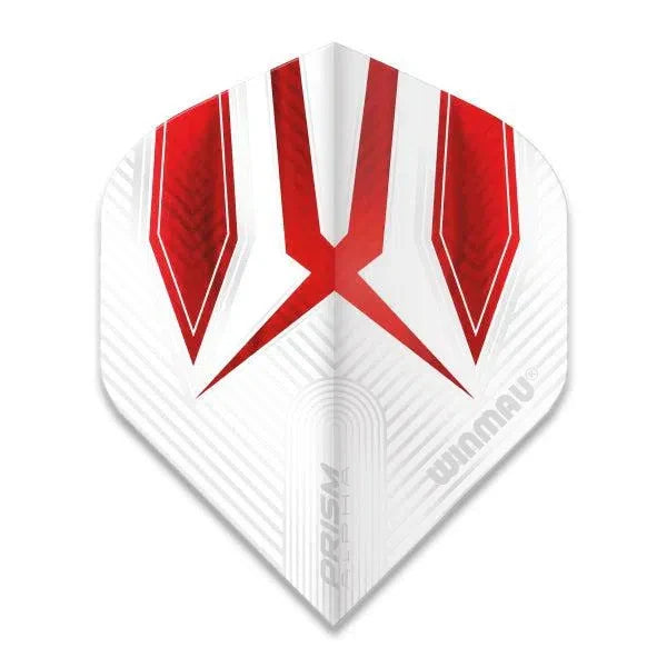 Winmau Prism Alpha Extra Thick Standard White & Red Flights - view 2