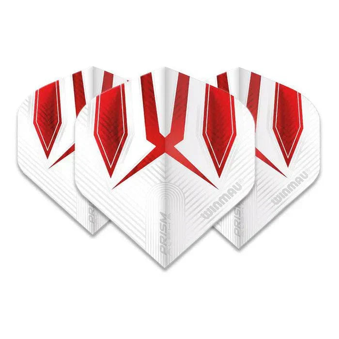 Winmau Prism Alpha Extra Thick Standard White & Red Flights