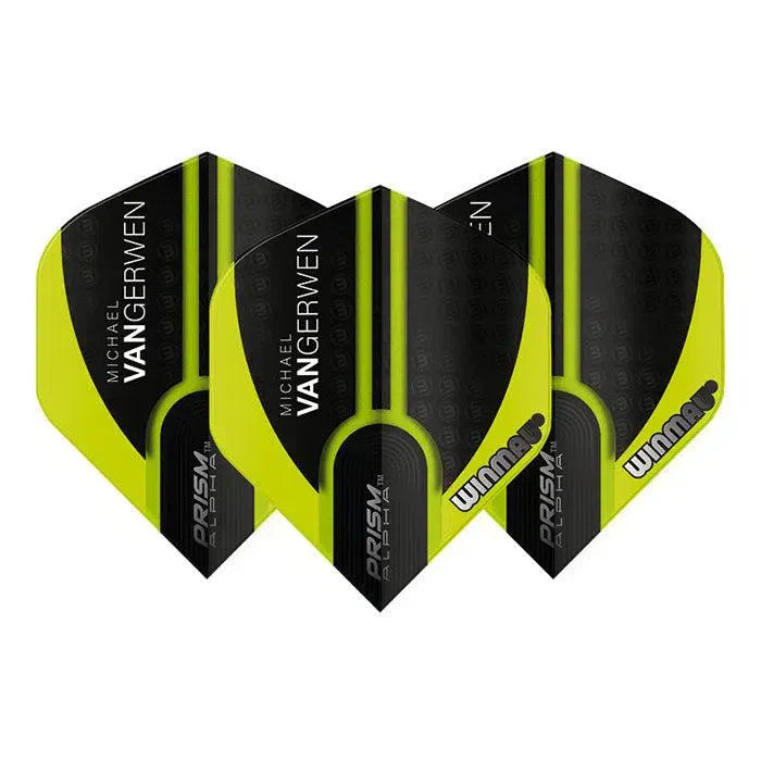 Winmau Prism Alpha MvG Extra Thick Flights - Black