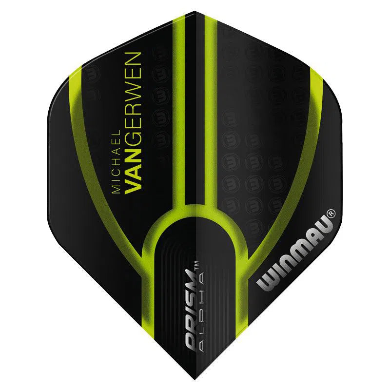 Winmau Prism Alpha MvG Extra Thick Standard Black & Green Flights - 6915-143 - view 2