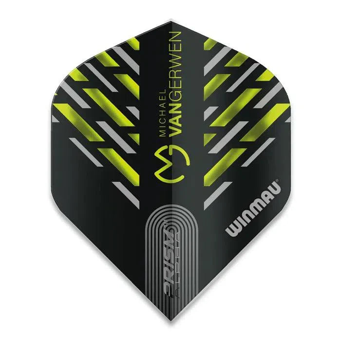 Winmau Prism Alpha MvG Extra Thick Standard Black & Green Flights - view 2