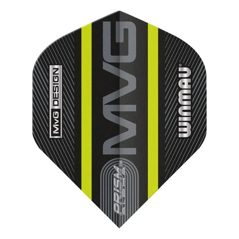 Winmau Prism Alpha MvG Extra Thick Standard Black & Green Flights - 6915-188 - view 2