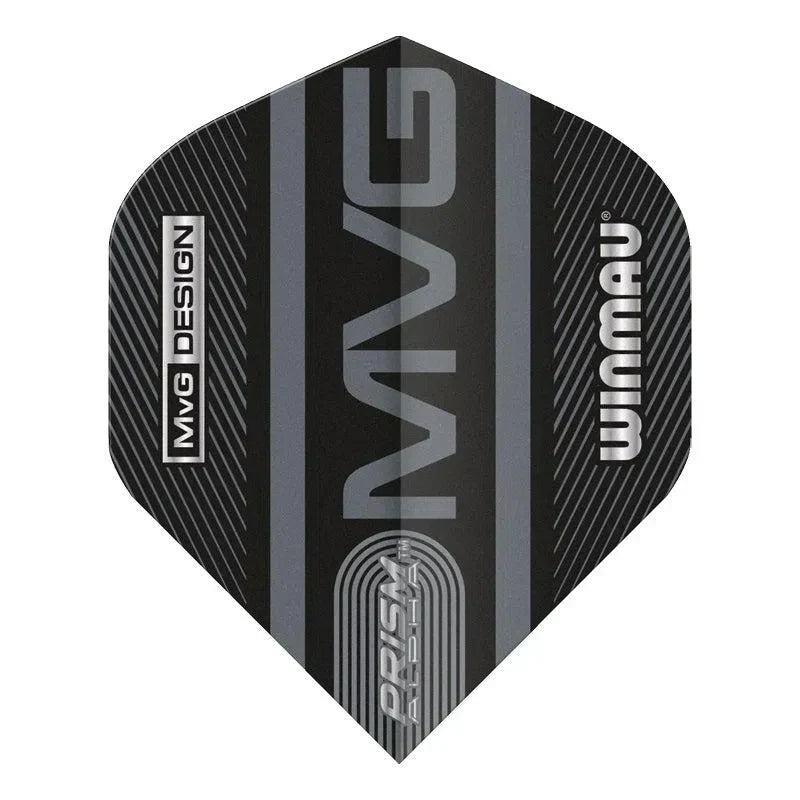 Winmau Prism Alpha MvG Extra Thick Standard Black & Grey Flights - view 2