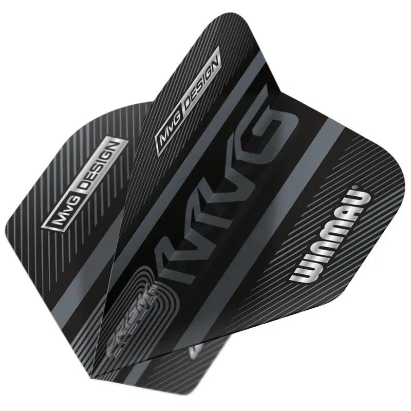 Winmau Prism Alpha MvG Extra Thick Standard Black & Grey Flights - view 3