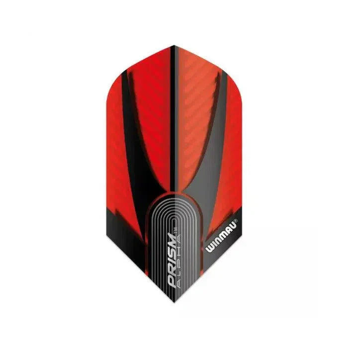 Winmau Prism Alpha Red & Black Extra Thick Slim Dart Flights - view 2