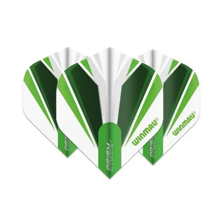 Winmau Prism Alpha White & Green Extra Thick Dart Flights - 6915-149