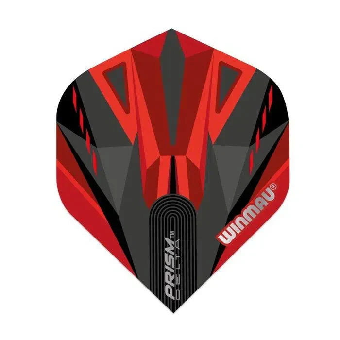 Winmau Prism Delta Black & Red Extra Thick Dart Flights - view 2