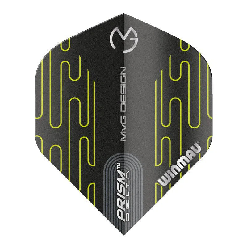 Winmau Prism Delta MvG Extra Thick Extra Standard Black & Green Flights - view 2