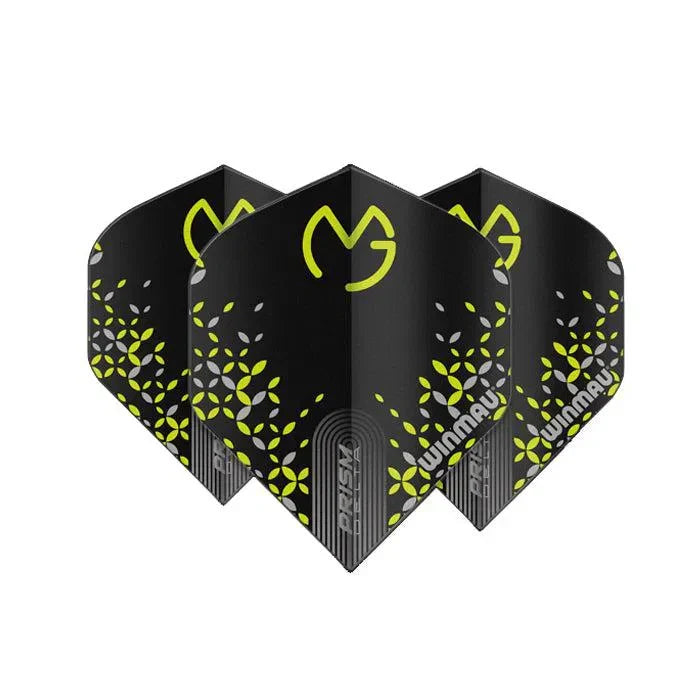 Winmau Prism Delta MvG Extra Thick Standard Black & Green Flights