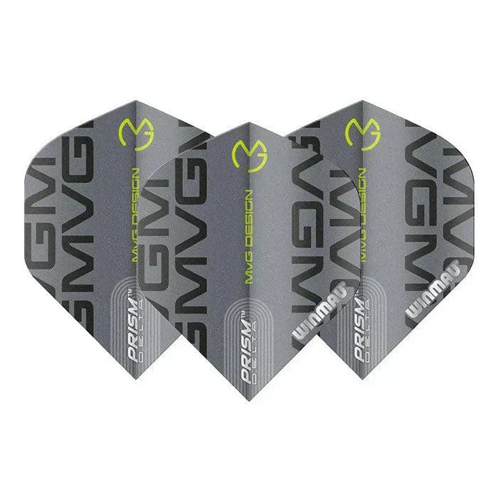 Winmau Prism Delta MvG Extra Thick Standard Grey Flights