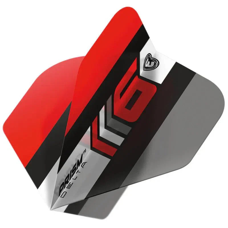 Winmau Prism Delta Extra Thick Standard Blade 6 Black & Grey & Red Flights - view 3