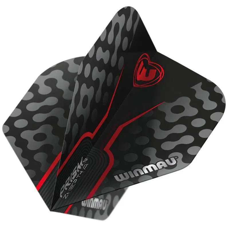 Winmau Prism Zeta Thick Extra Standard Black, Grey & Red Flights - view 3