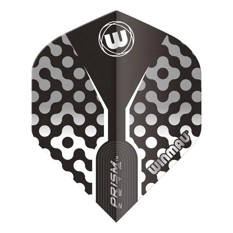 Winmau Prism Zeta Thick Extra Standard Black Grey & White Flights - view 2