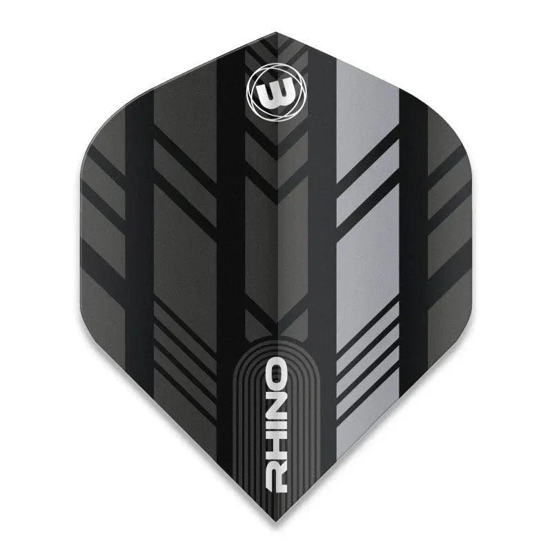 Winmau Rhino Extra Thick Standard Black & Grey Flights - view 2