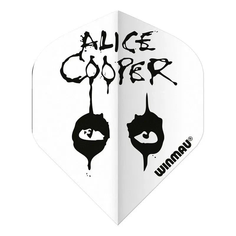 Winmau Rock Band Extra Thick Standard Alice Cooper White Flights - view 2