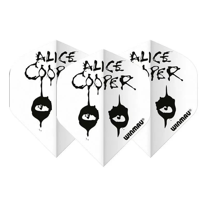 Winmau Rock Band Extra Thick Standard Alice Cooper White Flights