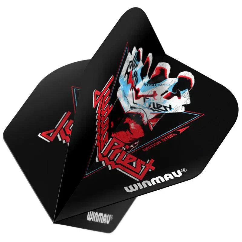 Winmau Rock Band Extra Thick Standard Judas Priest Blade Black & Red Flights - view 3